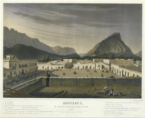 Monterey, visto desde una azotea en la Plaza Principal, (hacia el Oeste) Octubre, 1846... (No. 1 de una Ser...) de Charles Fendrich
